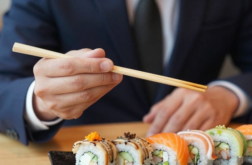 Jak trzymać pałeczki do sushi