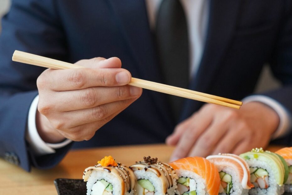 Jak trzymać pałeczki do sushi