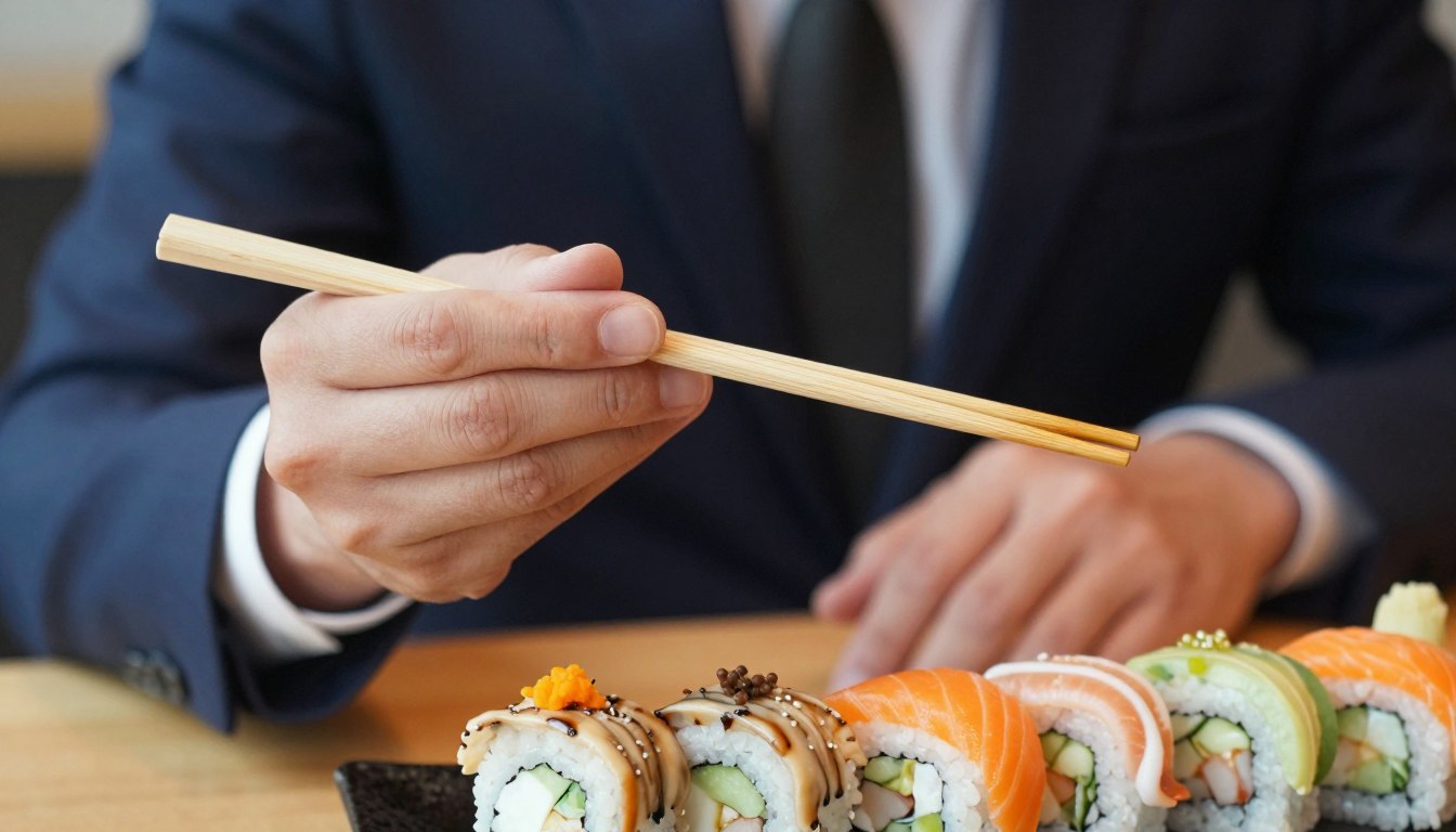 Jak trzymać pałeczki do sushi