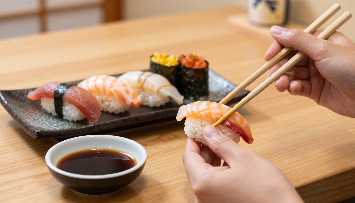 Jak się je sushi