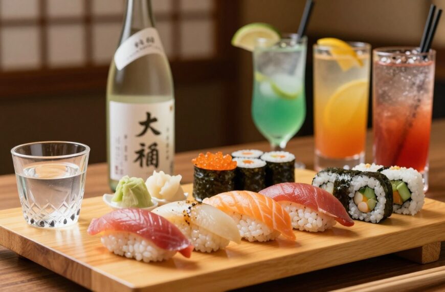Jaki alkohol do sushi – co najlepiej pasuje do delikatnego smaku japońskich rolek?